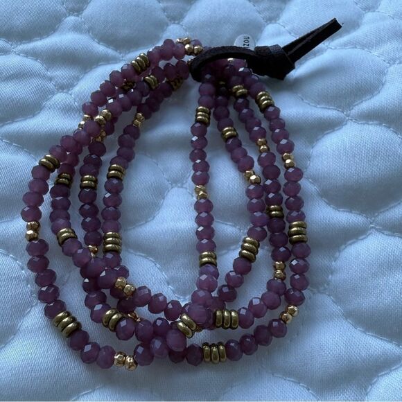 Elegant Purple Beaded bracelets set of 4. - Picture 1 of 1